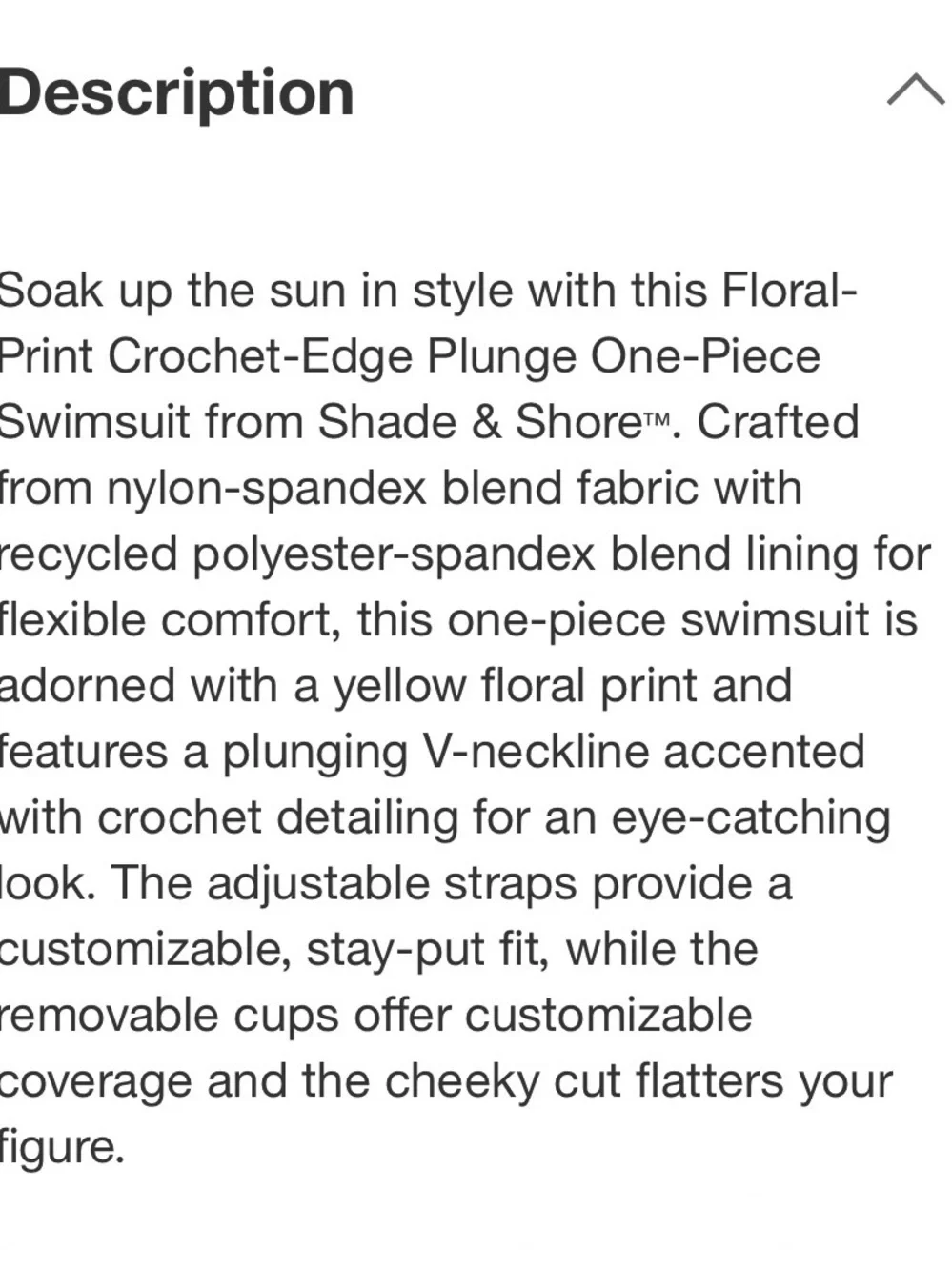Shade & Shore One Piece Swimsuit (size M)